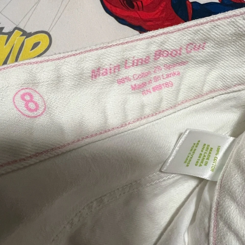 Lilly Pulitzer main line  Boot Cut flare  Jeans White - Picture 14 of 15